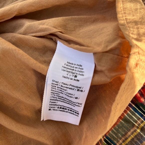 J. Crew ruched camel tartan dress - Picture 7 of 9